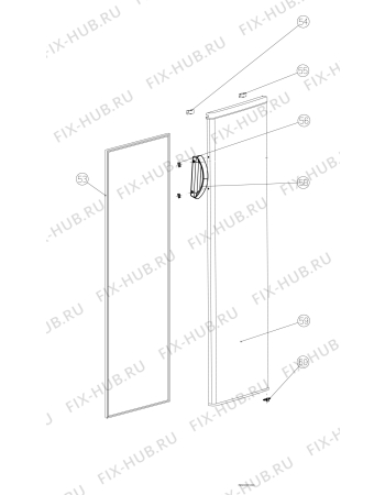 Взрыв-схема холодильника Electrolux EUF1800AOW - Схема узла Door 003